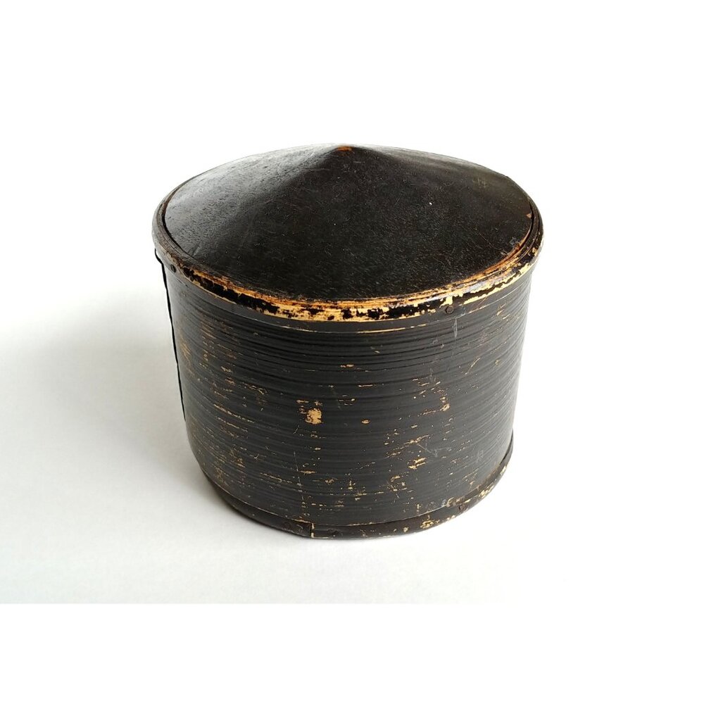 Antique bentwood storage box, Unusual Dark stained Tina Svepask - Picture 5 of 10